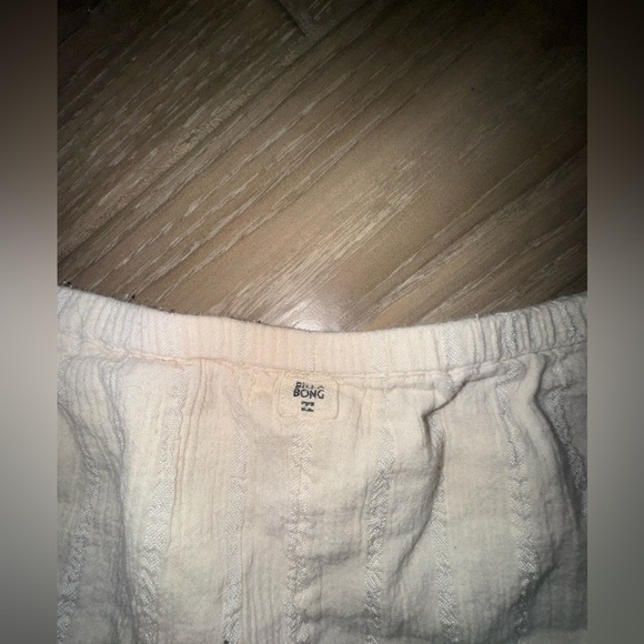 Billabong Bundle Peach Pin Stripe & White Organic Cotton Gauze Beach Shorties L - Picture 4 of 15